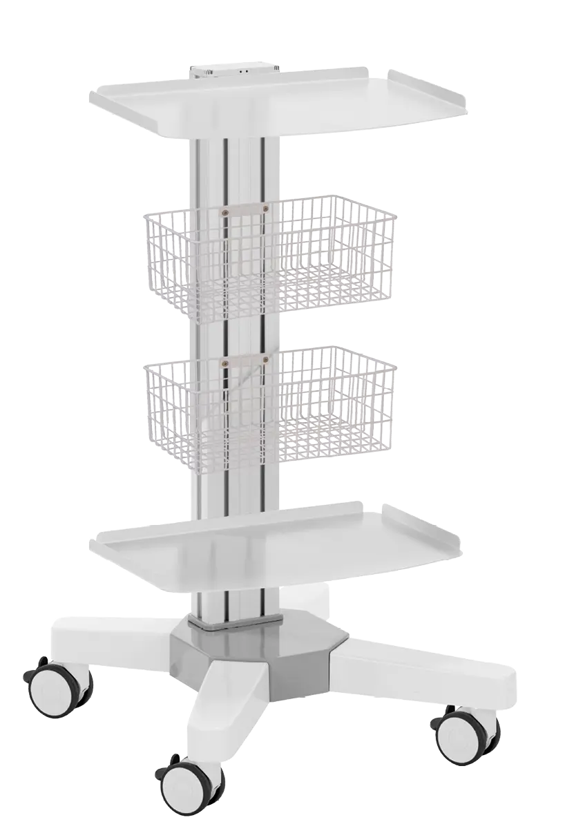 VPI - 15, výškově stavitelný přístrojový vozík, bílý
